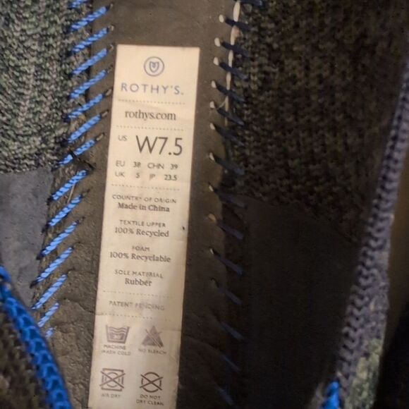 ROTHY’S The Loafer Knit Forest Tartan Limited Edition Holiday Rare Green 7.5 - Picture 11 of 11